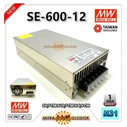 Power Supply Trafo Meanwell SE-600-12 DC 12V 50A 600W | Mean Well